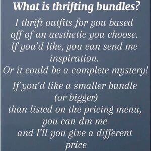 Mystery thrifting bundle! Dm me your Pinterest board, and size 🎀!